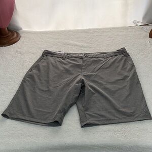 NWT Hang Ten Men's Charcoal Flat-Front Performance Shorts